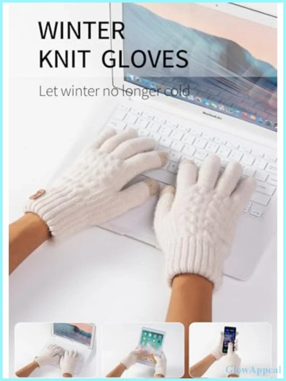 Womens Winter Gloves Acrylic Warm Fleece Lined Mittens